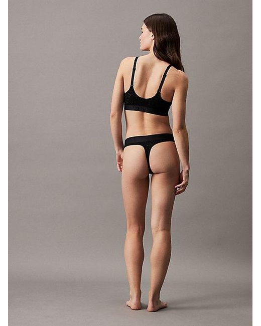 Calvin Klein Black Lace Thong Intrinsic