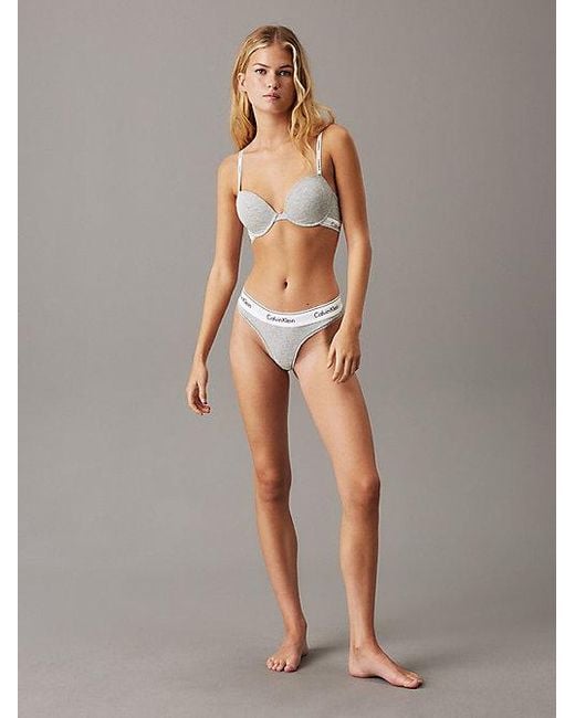 Calvin Klein Brown Breathable Cotton Modal Demi Bra