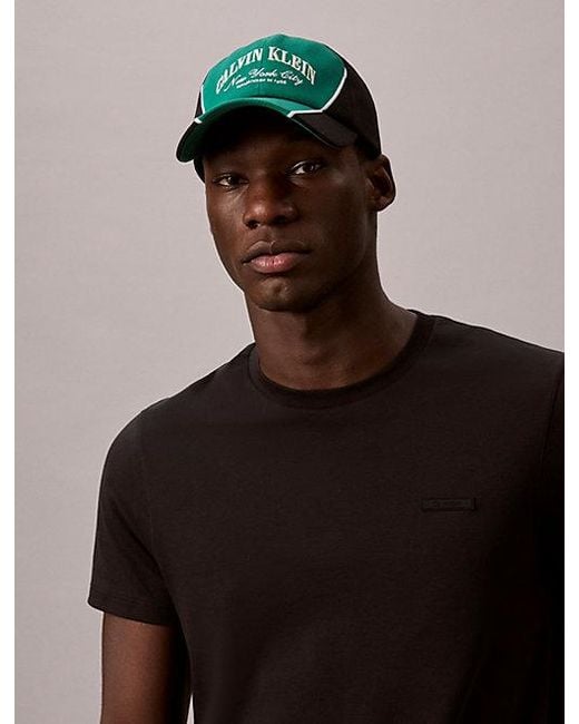 Calvin Klein Green Heritage Crest Dual Tone Baseball Cap for men