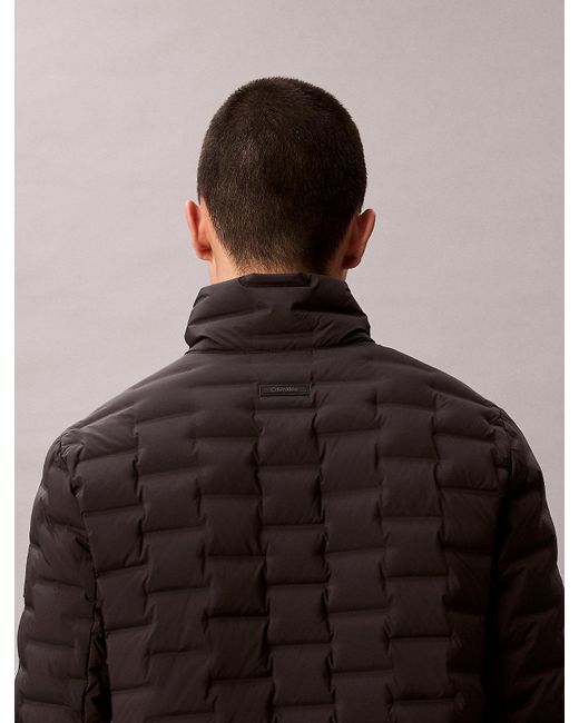 Calvin Klein Blue Lightweight Quilted Packable Puffer Jacket for men