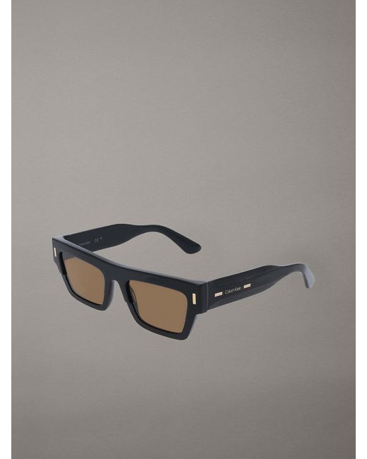 Calvin Klein Gray Modified Rectangle Sunglasses Ck25510S