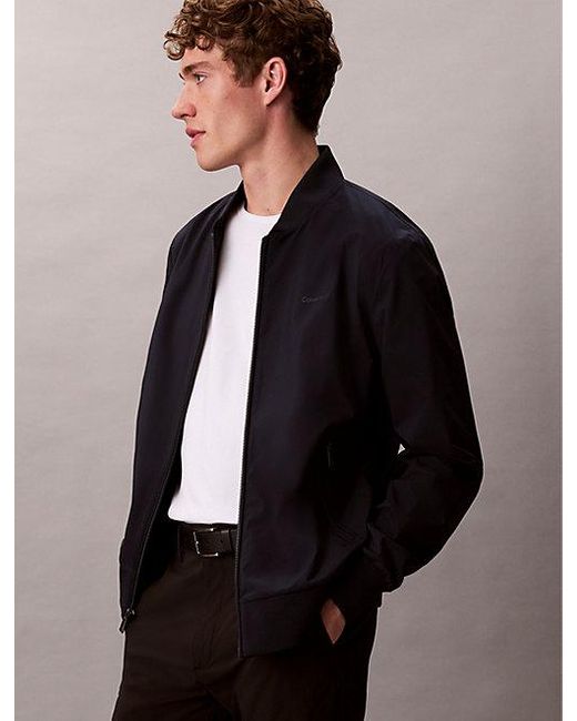 Calvin Klein Mat Bomberjack in het Blue voor heren
