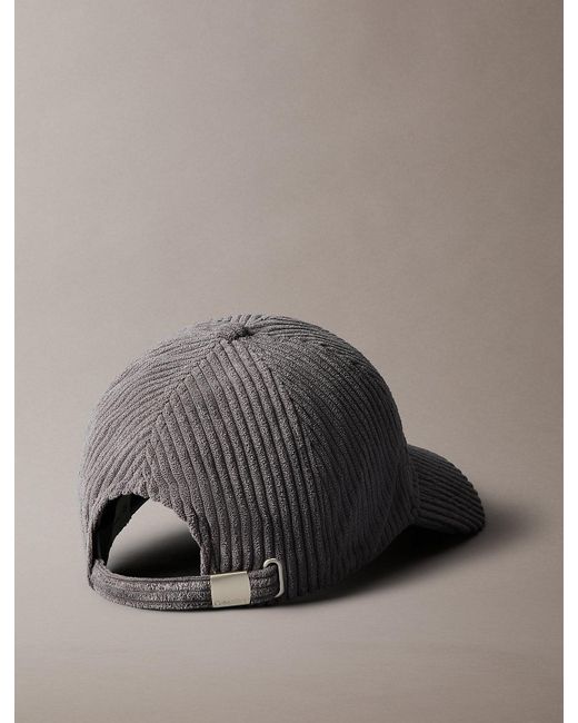 Calvin Klein Gray Monogram Felt Cap for men