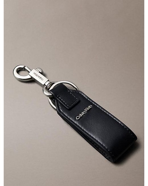 Calvin Klein Black Leather Wallet And Key Fob Gift Set for men