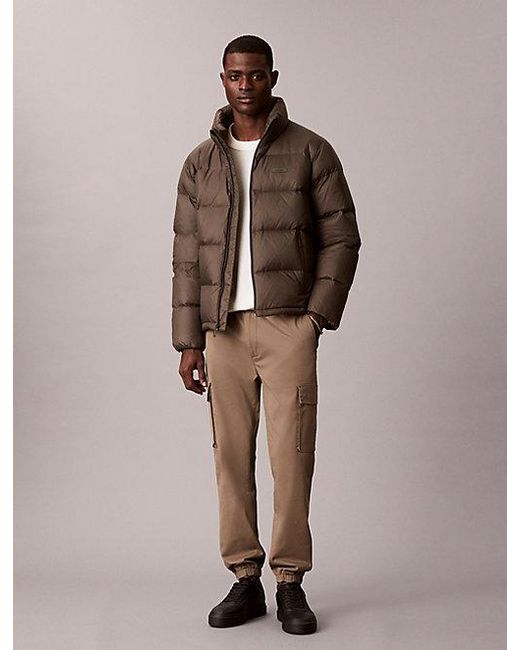 Calvin Klein Brown Comfort Cotton Skinny Cargo Pants for men