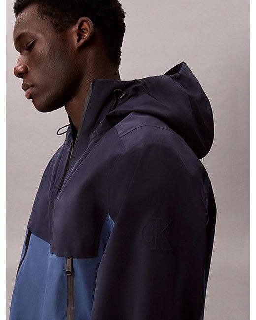 Calvin Klein Windbreaker-Jacke Mit Technischem Obermaterial in Blue für Herren