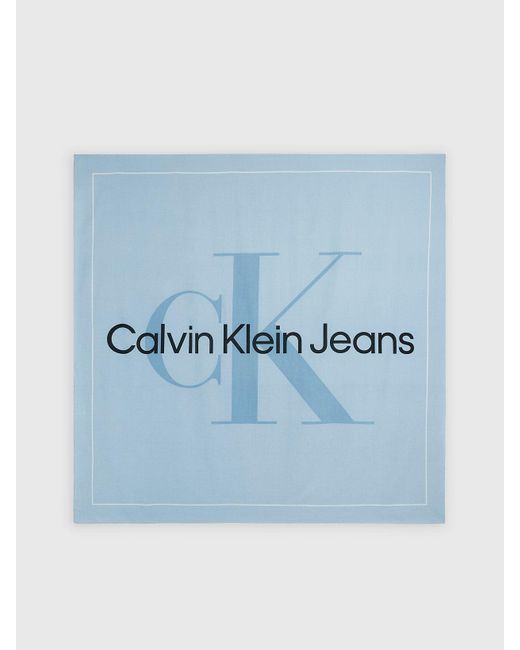 Calvin Klein Blue Logo Scarf