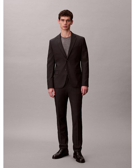 Calvin Klein Gray Micro Dot Slim Blazer for men