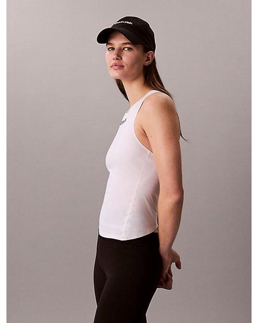 Calvin Klein Pink Sport Performance Mesh Racerback Gym Tank Top