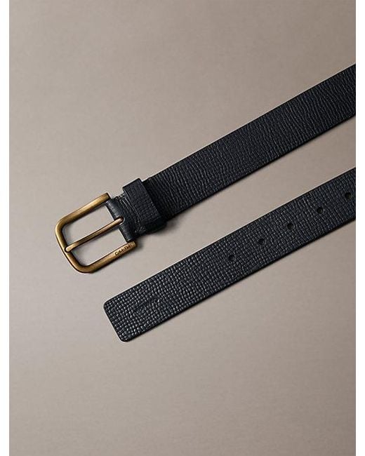 Calvin Klein Blue Full Grain Leather Belt for men