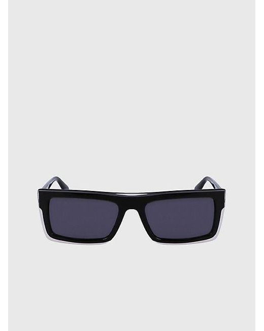 Calvin Klein Blue Jeans Rectangle Sunglasses Ckj23657S