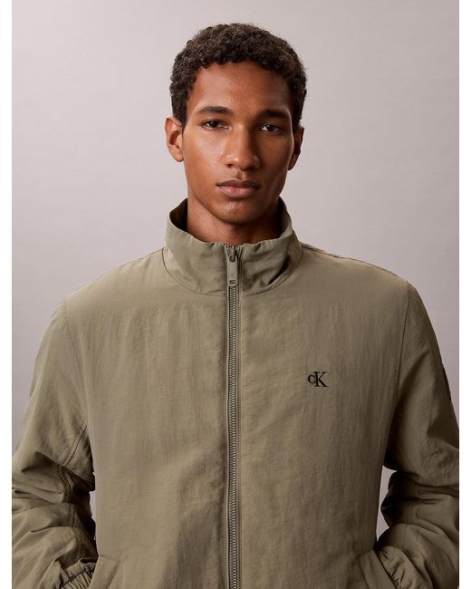 Calvin Klein Natural Padded Nylon Zip-Up Jacket for men