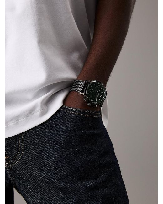 Calvin Klein Green Multifunction Mesh Bracelet Watch for men