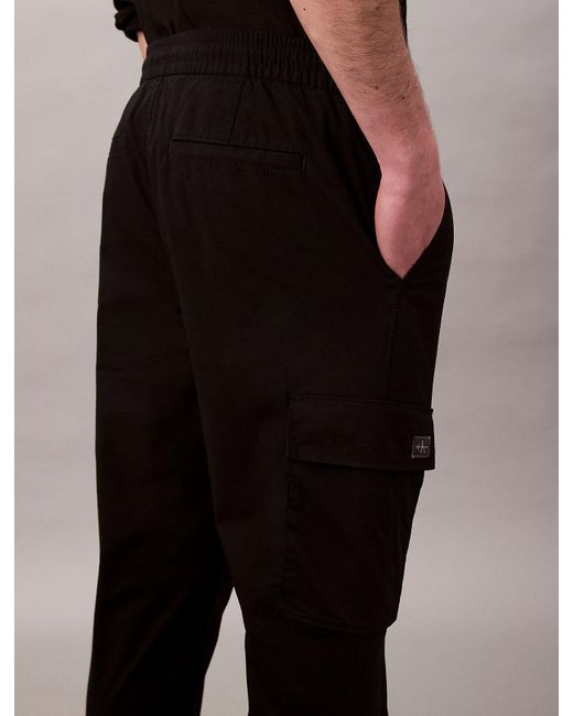 Pantaloni Cargo Ripstop Skinny di Calvin Klein in Black da Uomo
