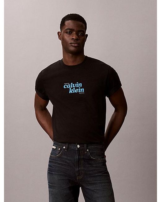Calvin Klein Black Jeans Relaxed Logo T-Shirt for men
