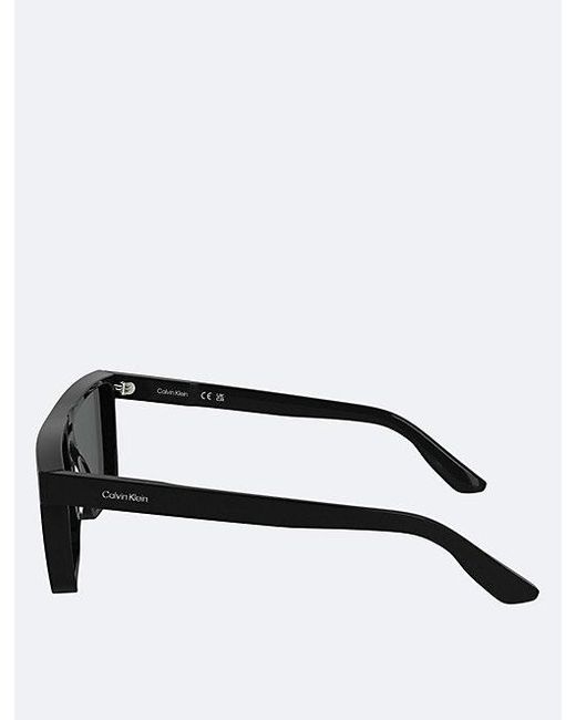 Calvin Klein Black Modified Rectangle Sunglasses for men