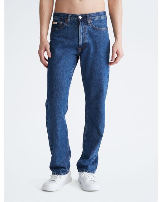 Calvin Klein Standard Straight Fit Hampton Jeans in Blue for Men | Lyst