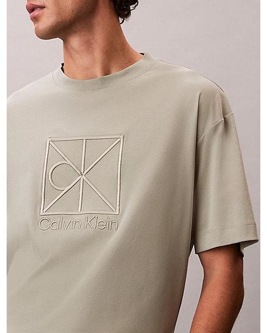 Calvin Klein Multicolor Relaxed Embroidered Logo T-Shirt for men