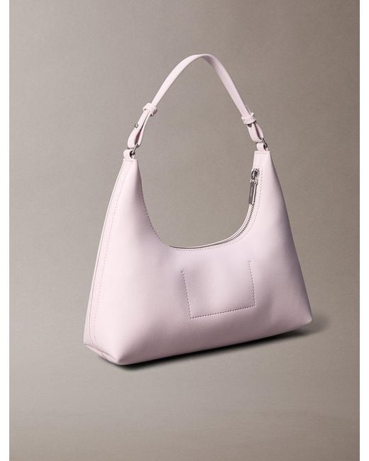 Calvin Klein Pink Convertible Foil Logo Shoulder Bag