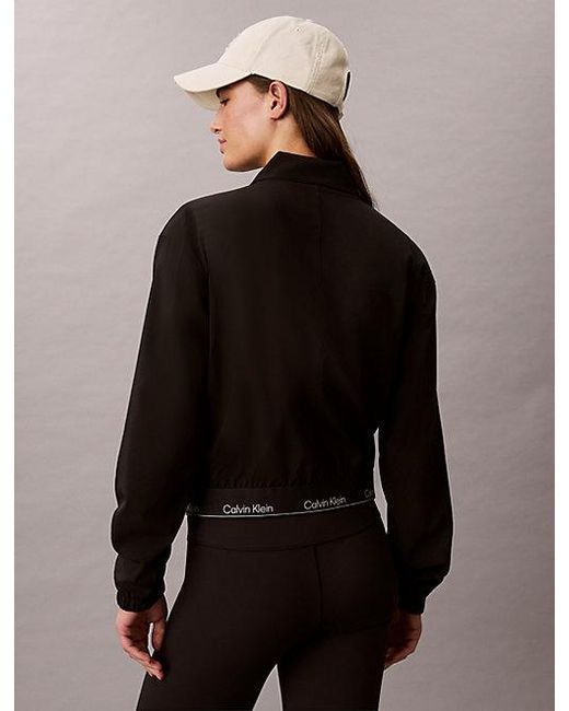 Calvin Klein Black Water-Repellent Windbreaker Track Jacket