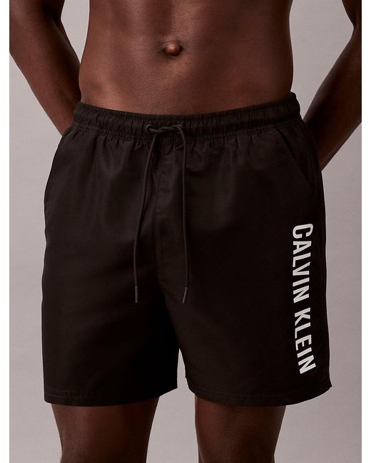 Calvin Klein Brown Medium Drawstring Swim Shorts for men