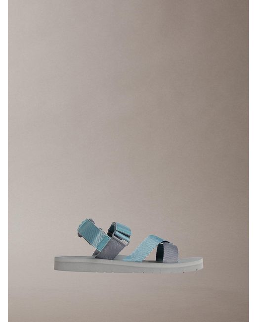 Calvin Klein Multicolor Adjustable Webbing Sandals for men