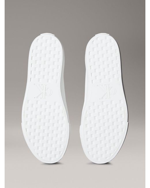 Baskets Montantes À Plateformes En Cuir Calvin Klein en coloris White