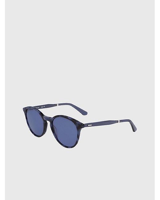 Calvin Klein Blue Round Sunglasses