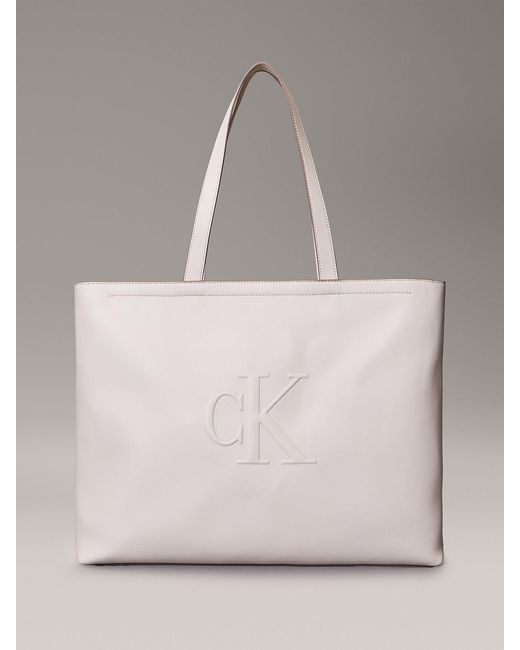 Calvin Klein Gray Slim Tote Bag