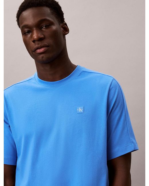 Calvin Klein Blue Performance Cotton Blend Gym T-Shirt for men