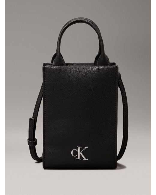 Mini Sac Cabas Avec Étui Pour Téléphone Calvin Klein en coloris Black
