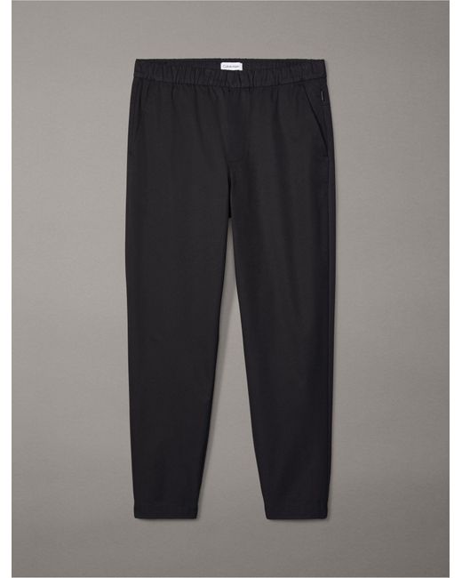 Calvin Klein Black Tech Slim Fit Pull-on Pants for men
