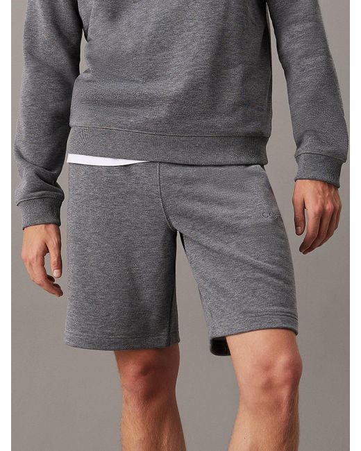 Calvin Klein Gray French Terry Gym Shorts for men