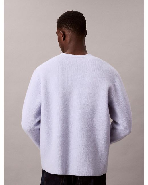 Calvin Klein Multicolor Boiled Merino Wool V-Neck Jumper for men