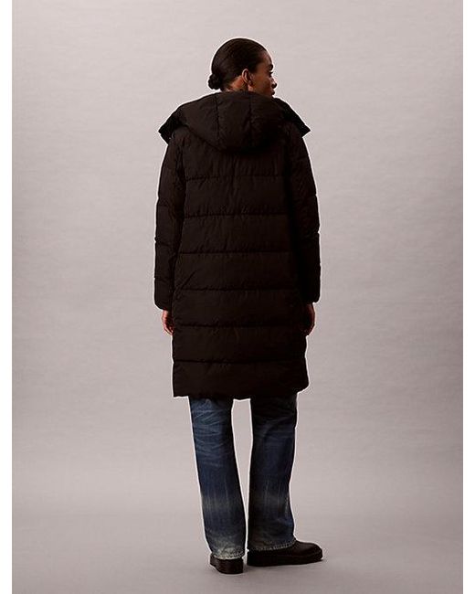 Calvin Klein Black Jeans Monogram Puffer Coat