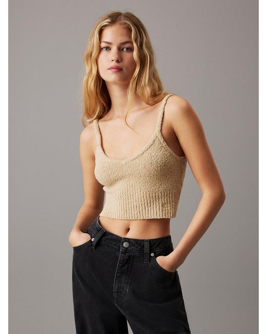 Calvin Klein Multicolor Textured Knit Bralette Top