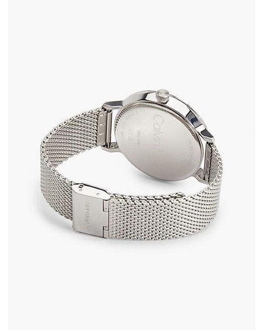 Calvin Klein Blue Modern Mesh Bracelet Watch for men
