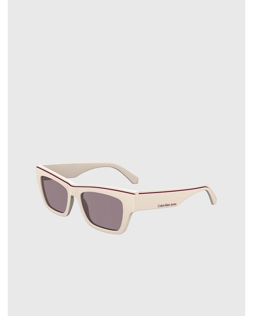 Calvin Klein Pink Modified Rectangle Sunglasses Ckj24602S