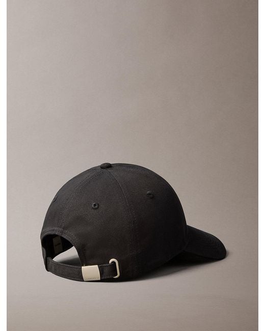 Calvin Klein Black Twill Logo Cap for men
