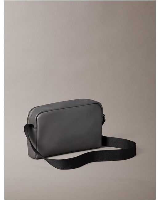 Calvin Klein Gray Embossed Monogram Camera Bag for men