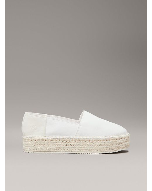 Calvin Klein Metallic Platform Espadrilles