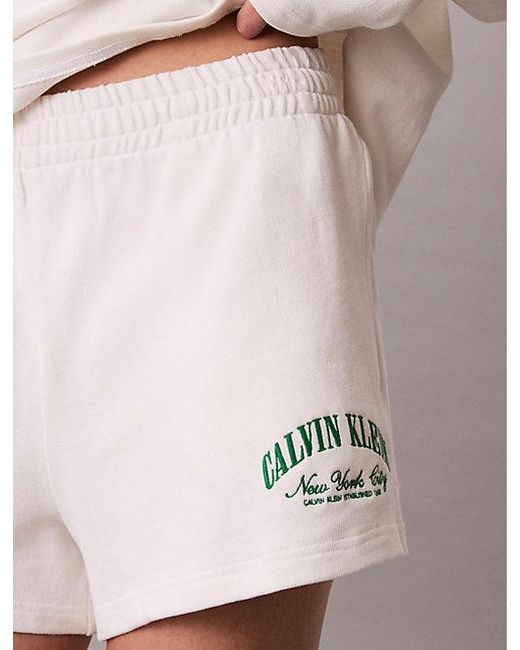 Calvin Klein Natural Cotton Heritage Logo Pyjama Shorts