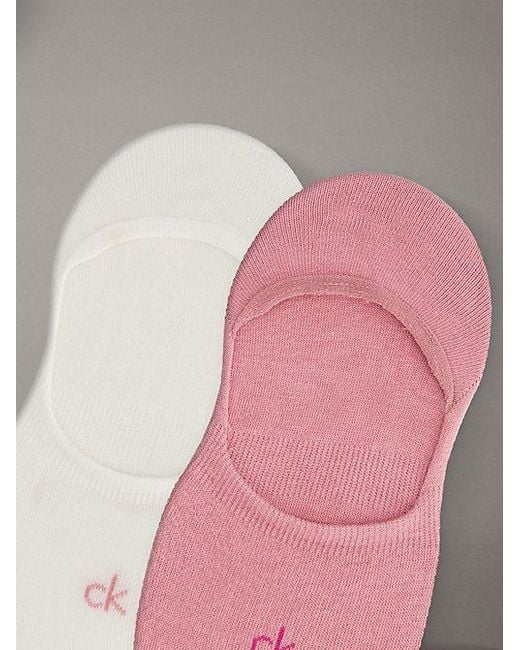 Calvin Klein Pink 3 Pack Soft Cotton Invisible Socks