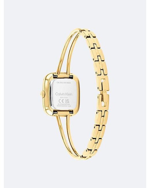 Calvin Klein White Sculpted Square Bracelet Watch