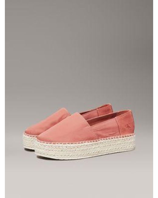 Alpargatas con plataforma Calvin Klein de color Pink