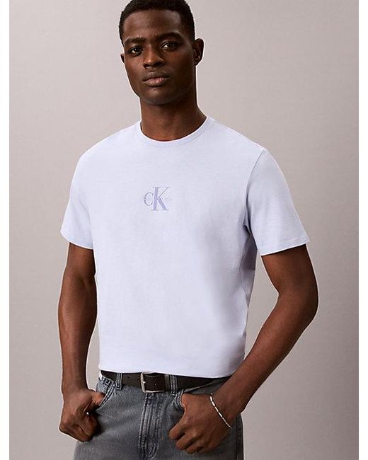 Calvin Klein Multicolor Jeans Monogram Logo T-Shirt for men