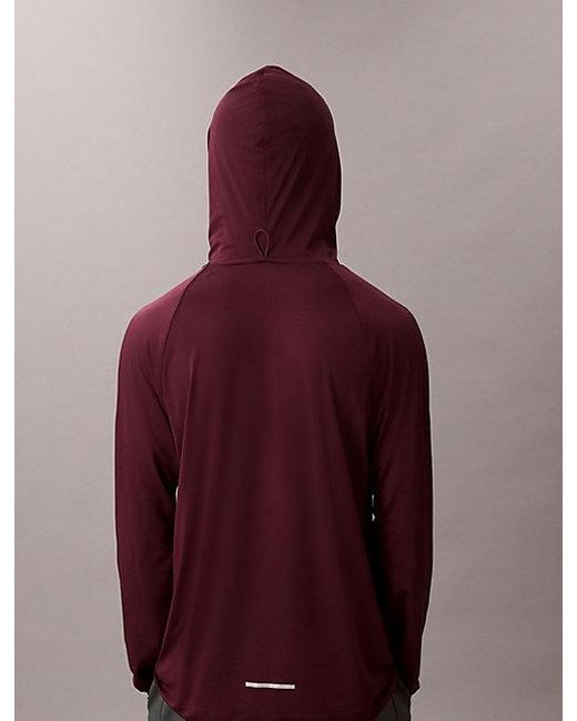 Calvin Klein Sneldrogend T-Shirt Met Capuchon En Duimgat Om in het Purple voor heren