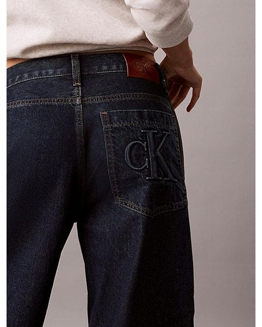 Calvin Klein Blue Jeans Relaxed Cargo Barrel Jeans