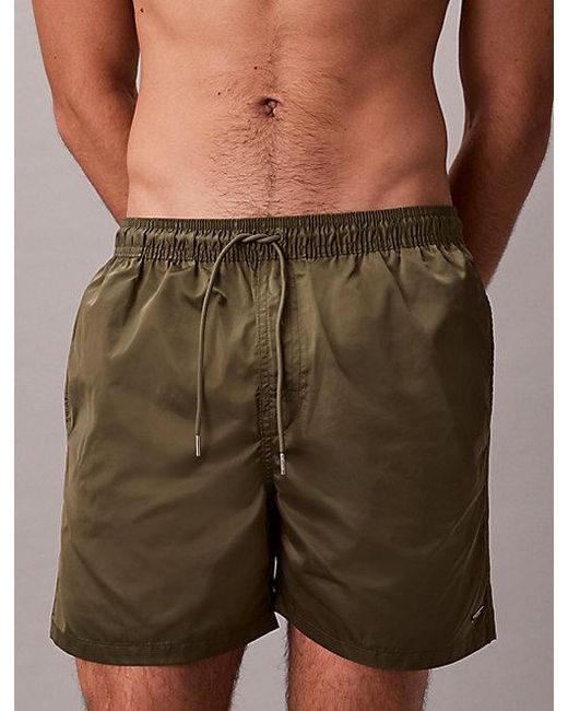 Calvin Klein Green Medium Drawstring Swim Shorts Ck Tech for men