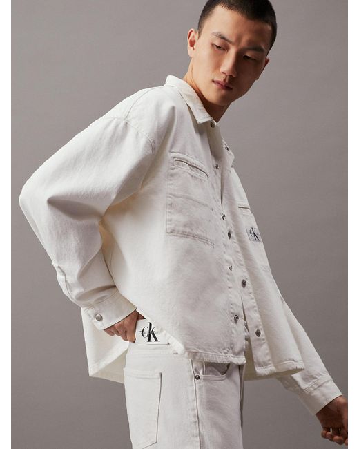 Calvin Klein White 90's Straight Jeans for men